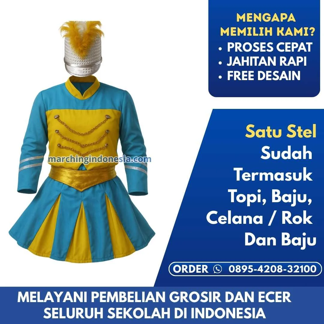 Kostum Drum Band SD Di Nusa Tenggara Timur Manggarai Cibal Desa Ladur