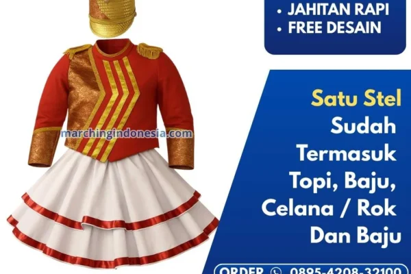 Kostum Drumband Dengan Bordir di Sumatera Selatan Ogan Komering Ilir Mesuji Desa Jaya Bhakti