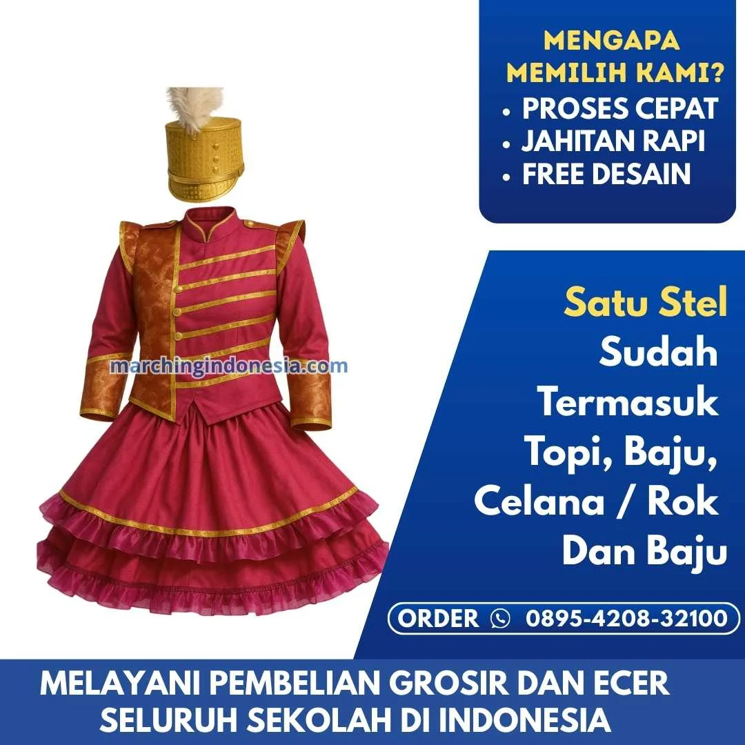 Kostum Drumband Etnik Di Sumatera Selatan Ogan Komering Ilir Kota Kayu Agung Desa Tanjung Serang