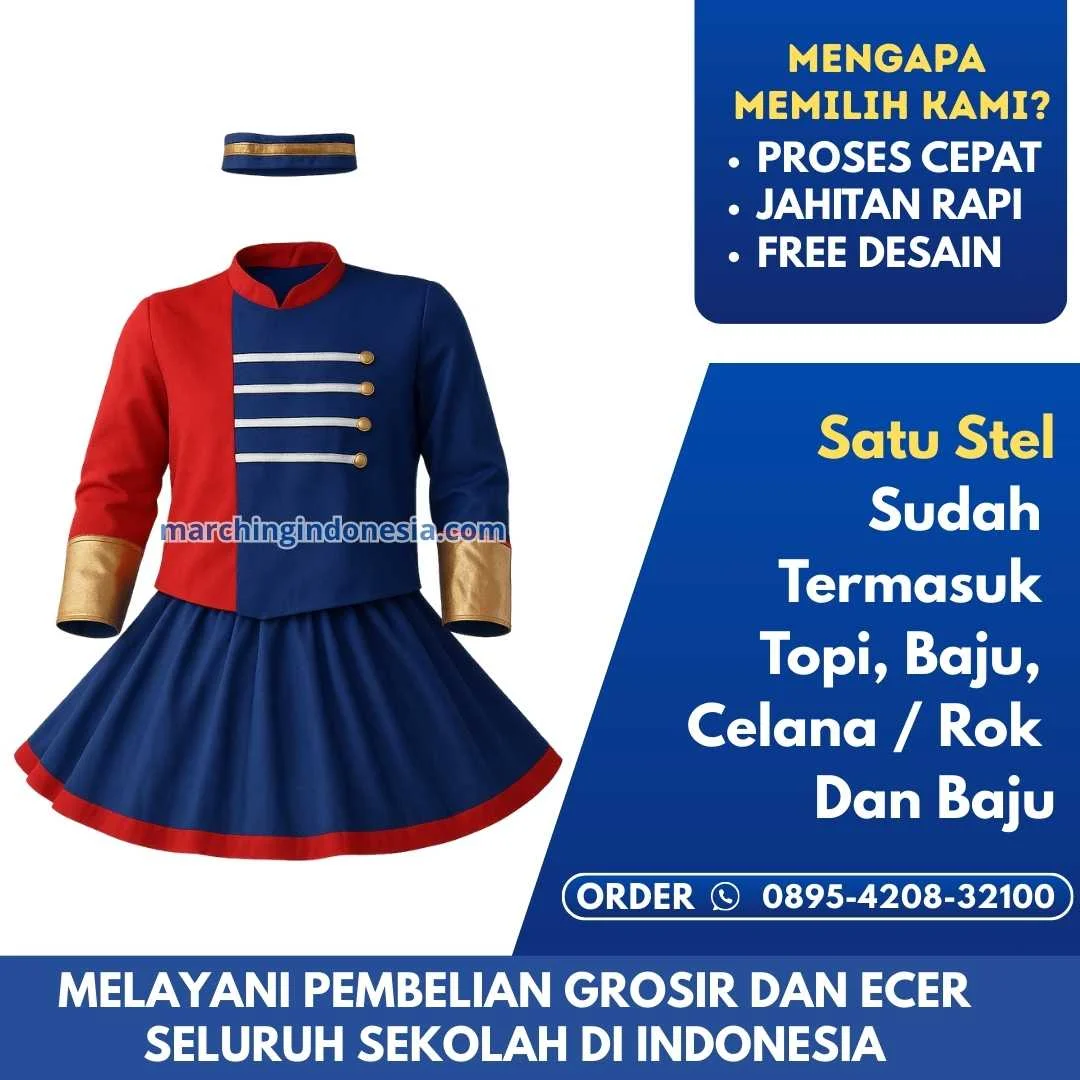Paket Kostum Drumband Lengkap di Sumatera Selatan Musi Rawas Utara Nibung Desa Jadi Mulya I